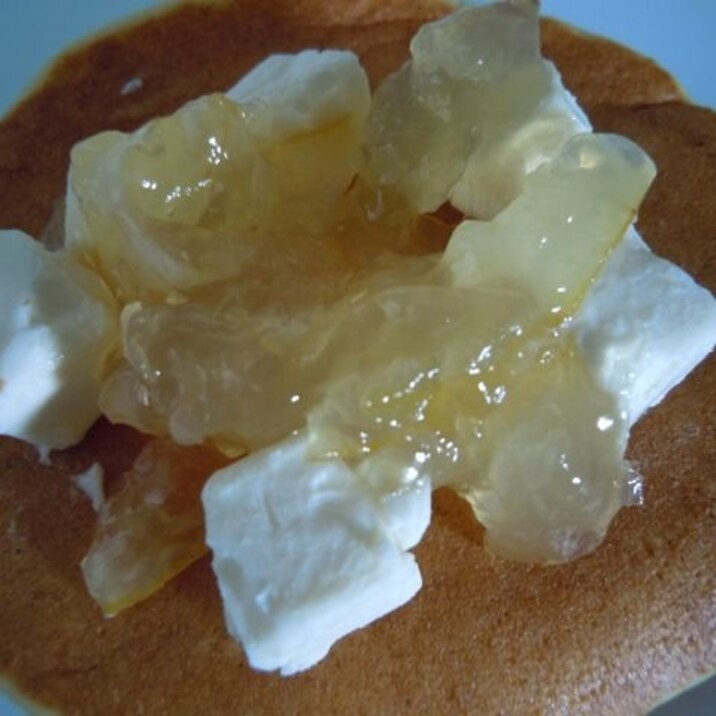 大豆粉クリームチーズとレモンジャム パンケーキ